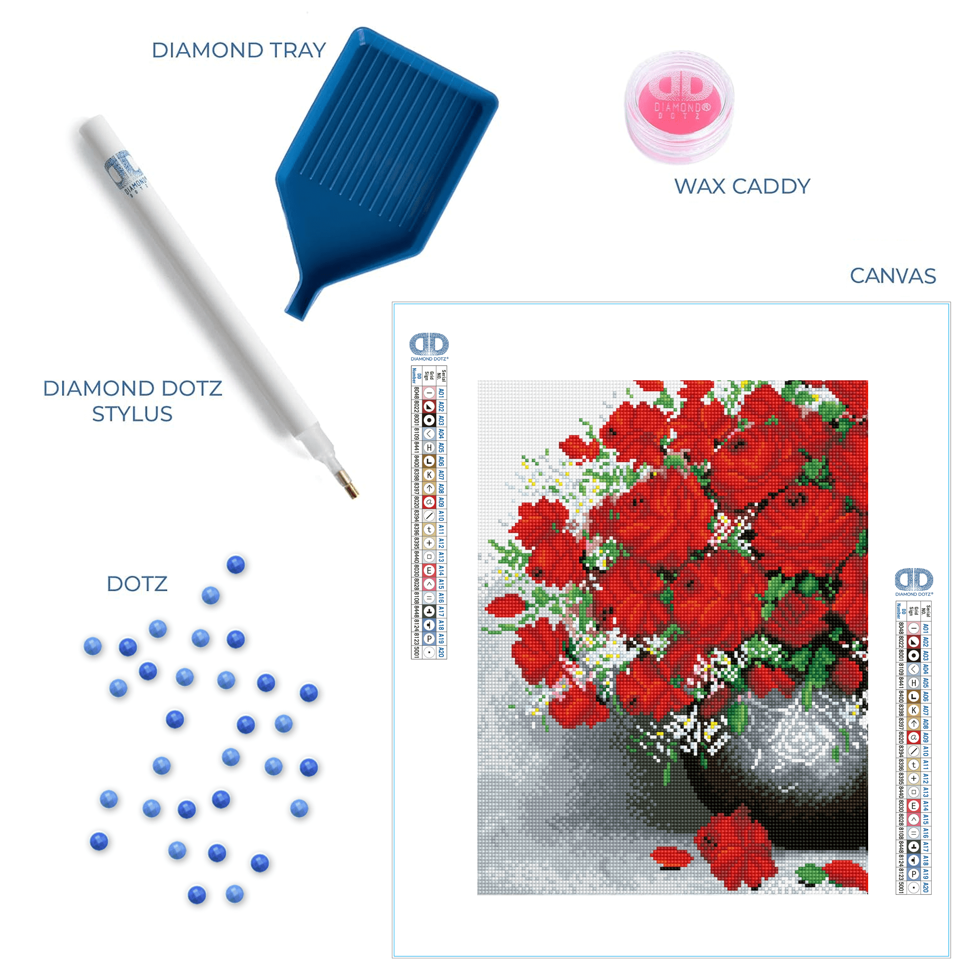 Diamond Dotz Classic Arrangement Flowers Diamond Painting Kits for Adults - Diamond Art Kits a Relaxing Creative Craft Kit with Dotz Gems 16.1"x12.2"