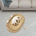 thumbnail image 1 of Cama rascadora para gatos, nido para dormir para gatitos, cama multiusos para mascotas, tablero rascador ovalado para pulir las , para gatitos con orejas, 1 of 8