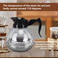 thumbnail image 6 of ABPETE Commercial Coffee Pot Replacement, Coffee Carafe Decanter Replacement Coffee Carafe Universal Replacement Coffee Pot with Black Grip and Tight Fit Spout for Coffee Machine Stove, 6 of 9