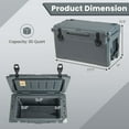 thumbnail image 3 of Costway 30 QT Rotomolded Cooler Portable Ice Chest Ice Retention for 5-7 Days Charcoal, 3 of 10