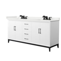 Wyndham Collection Wch818172d-Qtz-Us3mxx Amici 72" Free Standing Double Basin Vanity Set -