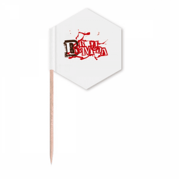 Bermuda Mysterious Bloodstains Terror Toothpick Flags Cupcake Picks Party Celebration