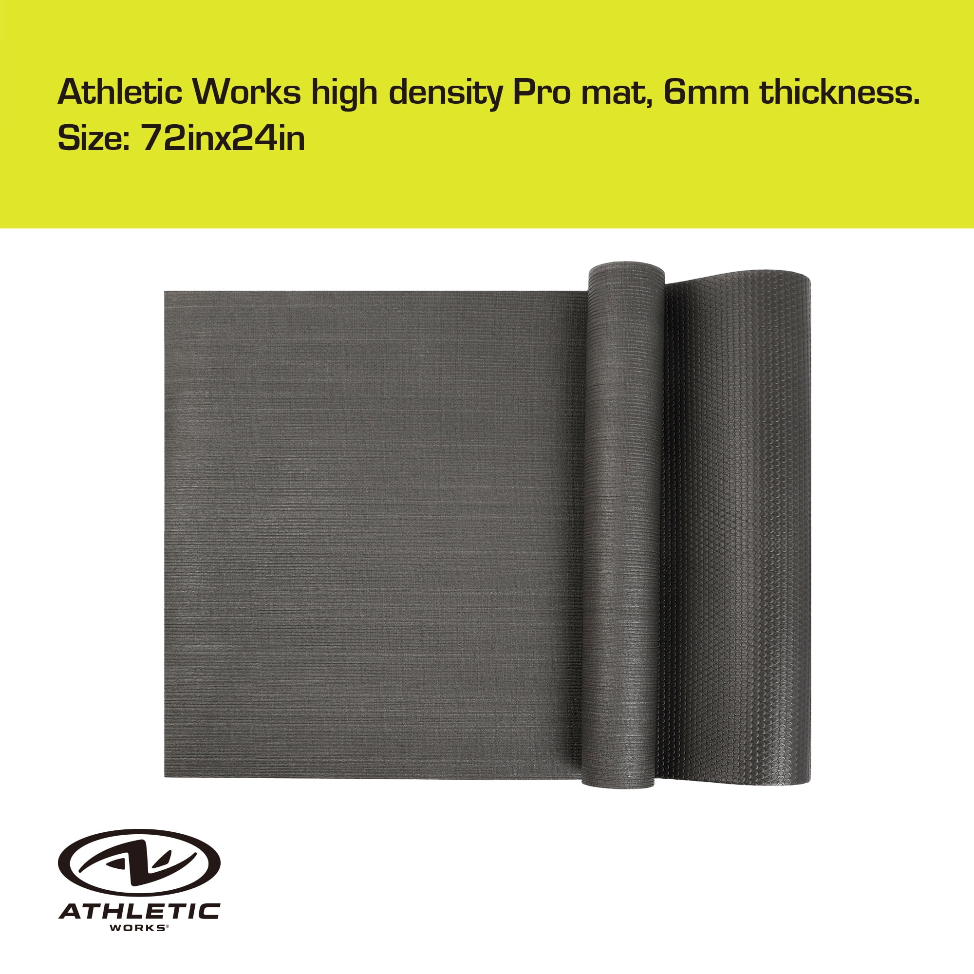 Athletic Works High Density Mat - Ideal for Yoga & Pilates