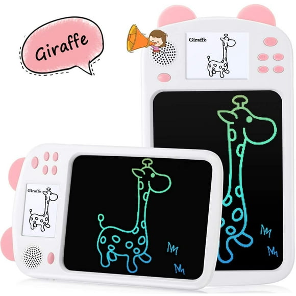 DAMAIE 8.5in LCD Writing Tablet with 2.8in Display Voice Reading Pink
