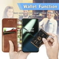 thumbnail image 5 of SaniMore Wallet Case for Oneplus 12R, Vintage PU Leather Case Card Slots Cash Pocket Stand Feature Magnetic Closure Anti-drop Shockproof Full Body Protective Case For Oneplus 12R, Brown, 5 of 6
