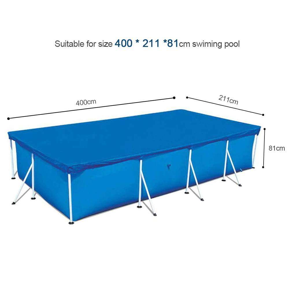 305x183x56cm Dustproof Rainproof Waterproof Square Swimming Pool Cover Thickened Poncho Cover Cloth only Cover N/T Rectangular Pool Cover 