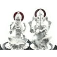 thumbnail image 2 of 999 Pure Silver Ganesh & Lakshmi / Laxmi Idol / Statue / Murti (Figurine #10), 2 of 8