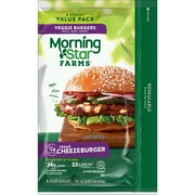 MorningStar Farms Vegan Cheezeburger Veggie Burgers, 16 oz, 4 Count (Frozen)