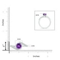 thumbnail image 4 of ANGARA Natural 1.15 Ct. Amethyst with Diamond Classic Ring in 14K White Gold for Women (Ring Size: 3.5), 4 of 9