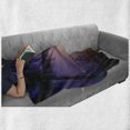 thumbnail image 6 of Sunset Soft Flannel Fleece Throw Blanket, Exotic Landscape Photo of Tropical Tall Palm Tree Silhouette and Ocean at Dawn, Cozy Plush for Indoor and Outdoor Use, 60" x 80", Multicolor, by Ambesonne, 6 of 6