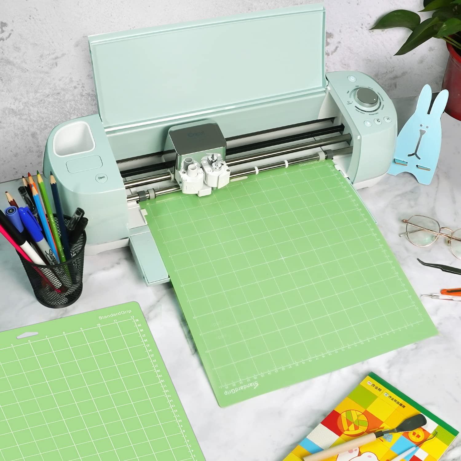 Cutting Mat for Cricut 8 Mats 12x12 In & 4 Mats 12x24 In StandardGrip Adhesive Sticky Green Cards for Cricut Maker 3/Maker/Explore 3/Air 2/Air/One Cut Mats Replacement Accessoriss