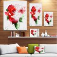 thumbnail image 3 of Red Hand drawn Rose Illustration - Floral Canvas Art Print, 3 of 4