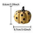 thumbnail image 2 of Orangide Halloween Decor Ceramic Pumpkin Decor Glossy Black Yellow Polka Hand Pumpkins Tabletop Ornaments for Mantel Shelf Fall Tiered Tray Home (M), 2 of 7