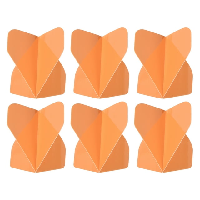 Unique Bargains Dart Flights, 6 Pack PET Standard Darts Accessories Orange