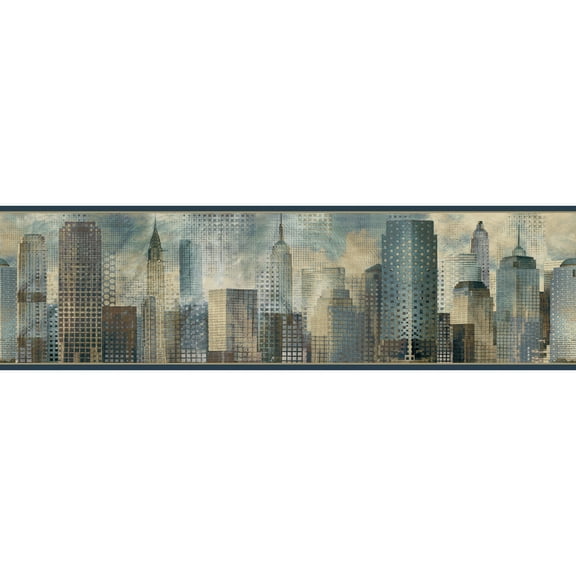 Chesapeake Blake Blue Skyline Border