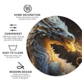 thumbnail image 4 of Pofeuu Golden White Fire Dragon Print Leather Coasters Set of 6, Round Cups Mugs Mat Pad for Home Kitchen Heat Resistant Drink Coasters,Round Shape, 4 of 7