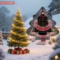 thumbnail image 4 of Stylish Metal Hanging Christmas Tree Wind Spinner - Festive Red & Green Design with Star Top Perfect for Garden Decor, 4 of 7