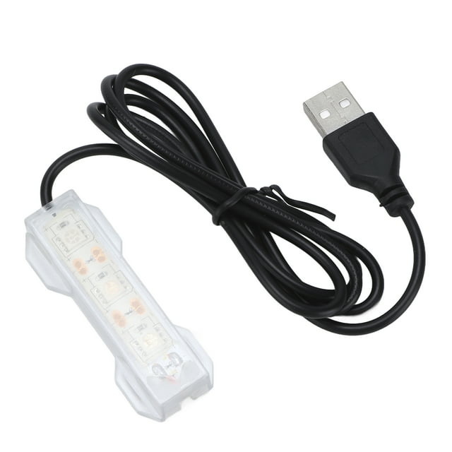 Aquarium USB Light, Plastic Fish LED Light Easy To Carry Convenient Widely Use For Aquatic Plants Landscape Green,Red,Yellow,Blue