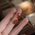 thumbnail image 2 of Elegant Cherries Earrings Fruit Ear Jewelry Alloy Texture Fashion Accessories Everyday Casual Earrings for Comfortable, 2 of 7