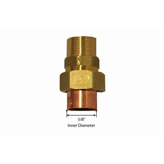 Libra Supply 1/2 inch Lead Free Copper Sweat Male Union C x M (Copper Brass) Solder Joint, (click in for more size options)1/2'' Copper Pressure Pipe Fitting Plumbing Supply