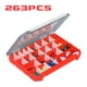 thumbnail image 4 of 263 piezas Kit de accesorios de pesca Kit de aparejos de pesca anzuelos giratorios divididos, 4 of 8