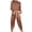Brown, variant on Riforla Women Smooth Satin Half Sleeve Top and Pants Set Women Casual Summer Satin Pajama Set Pants Sets for Women Grey S