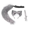 thumbnail image 3 of Bandeau Réglable Oreilles de Chat et Queue de Loup Costume Cosplay, Collier Cloche Doux et Confortable, Ensemble Cosplay de Fête avec Bande Élastique Adapté pour Robe, 3 of 8