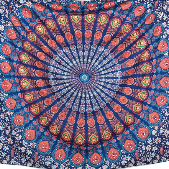 FUTATA Multicolor Mandala Tapestry Double Size Bohemian Beach Tapestry Dormitory Room India Wall-mounted Art Bed Cover Outdoor Picnic Blanket