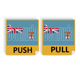 thumbnail image 1 of Bermuda Country Flag nombre Etiquetas engomadas de la puerta de empujar y tirar, 1 of 3