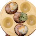 thumbnail image 2 of Ceramic Escargot Baking Plate Grill Holder for Snails, Durable Snail Dish with Non-Slip Base, 2 of 3