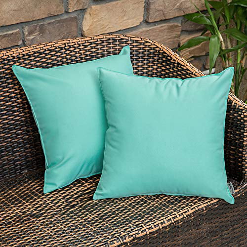Western Home Pack of 2 Decorative Outdoor Pillows Waterproof Throw Pillow Covers Square Pillowcases Cushion Covers Shell for Couch Patio Garden Tent Park Decor 20 x 20 Inch Red
