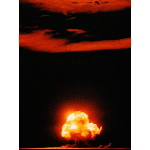 Art.com Mushroom Cloud of the Trinity Test, the First Manmade Nuclear Explosion Photo, 24" x 32"