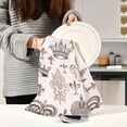 thumbnail image 6 of Dreamtimes Dishcloth, Kitchen Towel, Kitchen Gifts for Restaurant, Kitchen, Party, Hand Crowns and Fleur, 6 of 7