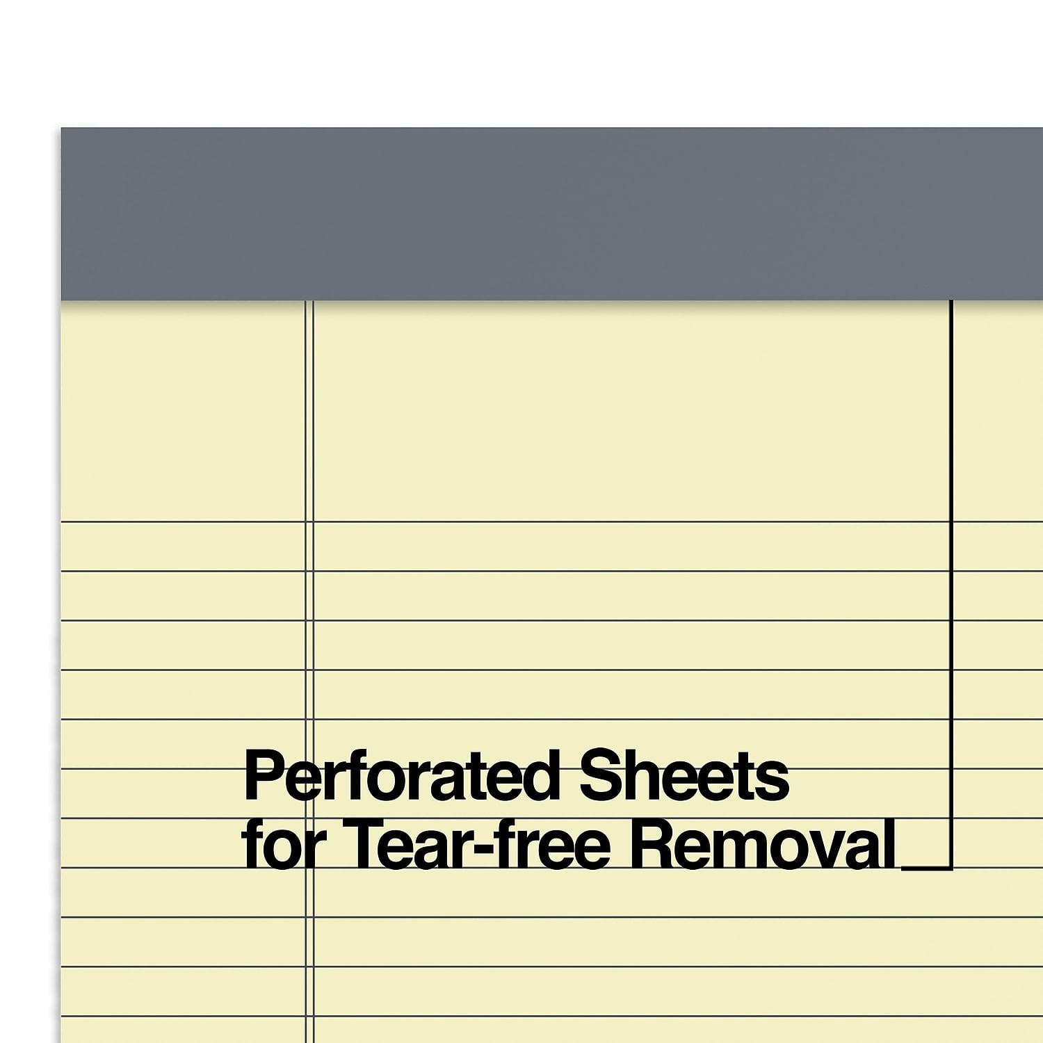 Staples TRU RED Notepads 8.5" x 11.75" Narrow Ruled Canary 50 Sheets/Pad 24/Carton TR59912/TR573VS