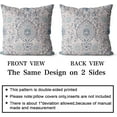 thumbnail image 2 of Boho Throw Pillow Covers 18x18 inch Set of 2 Terracotta Rust Blue Colored Throw Pillows Double Sided Boho Home Soft Decor for Bedroom Living Room Couch & Sofa (No Inserts), 2 of 6