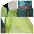 thumbnail image 6 of GOBWCOT Women's Elf Costume, Medieval Green Magic Elf Dress with Wings and Ears, Halloween Party Outfit Set, 6 of 7