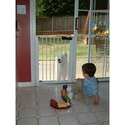 Cardinal Gates Lock-n-Block Sliding Door Pressure Mounted Dog Gate, White, 24" x 1.5" x 30.5"