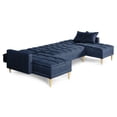 thumbnail image 4 of Sala Modular Doble Chaise Makora Travis con Memory Foam Color Azul Lino Respaldo Reclinable de 3 Posiciones, 4 of 7