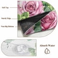 thumbnail image 6 of 2x3 Ft Entryway Area Rug, Spring Pink Roses Kitchen Rug Runner Washable Floor Mat, Pastoral Eucalyptus Leaves Gray Wooden Non Slip Indoor Door Mat Throw Carpet for Bathroom Living Room Bedroom, 6 of 8