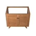thumbnail image 5 of Vanity Cabinet (Sink not included), Natural, Teak Wood, Hotel Bedroom Bathroom, Modern Contemporary HB36234, 5 of 10
