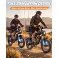 thumbnail image 6 of 750W E-Bike for Adults,48V 25Ah,90 Miles & 28Mph Electric Bicycle,20’’ Fat Tire Mountain Bike,Disc Brakes TUV Rheinland Certified,Class 3, 6 of 8