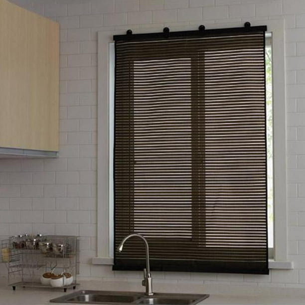 Persianas para ventana, persianas filtrantes de luz, cortina de privacidad para dormitorio, cocina, baño, balcón, sótano Marrón 135x90cm Soledad Cortina de sombra de ventana