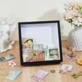 thumbnail image 4 of Travel Box for Memories 8.7x8.7 Inch Travel Shadow Box Travel Ticket Card Memory Box Top Loading Shadow Box Archive Shadow Box Adventure Archive Shadow Box for Photos Medals Awards Memory, 4 of 5
