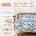 thumbnail image 6 of Shell Duvet Cover Set Full Size, Coral Starfish 4 Piece Soft Microfiber Bedding Set with 1 Duvet Cover, 1 Flat Sheet, 2 Pillowcases, 6 of 9