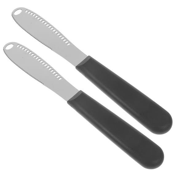 FRCOLOR Ergonomic Stainless Steel Butter Spreader with Holes for Easy Cheese Slicing and Storing