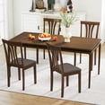 thumbnail image 4 of Costway Dining Chairs Set of 2 Linen Fabric Dining Room Chairs with Hollowed Backrests, 4 of 10