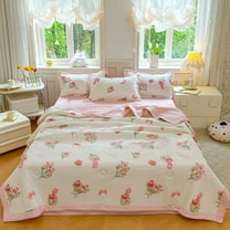 sruoe Summer Cool Quilts, Cooling Quilts for Bed, Light Quilt, Sleep Quilt, Thin Quilt, Cooling Comforter, Quilts for Bed, Breathable Hypoallergenic Washable Quilt