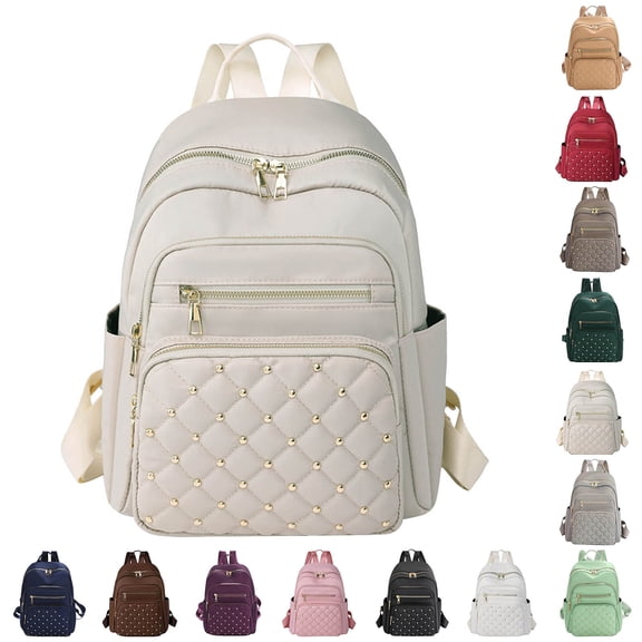 Backpack for Women Oxford Backpack for Women Fashion Large Capacity Casual Travel Daypack Beige One Size