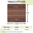thumbnail image 2 of 34x34 Inch Elastic Tablecloth Square, Boho Floral Printed Cover with Fitted Hem for Kitchen Patio Dining Room, 2 of 6