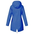 thumbnail image 5 of Imperméable à Manches Longues Imperméable à l'Eau Femmes Veste de Voyage Coupe-Vent Doublée Jaune 3XL, 5 of 5